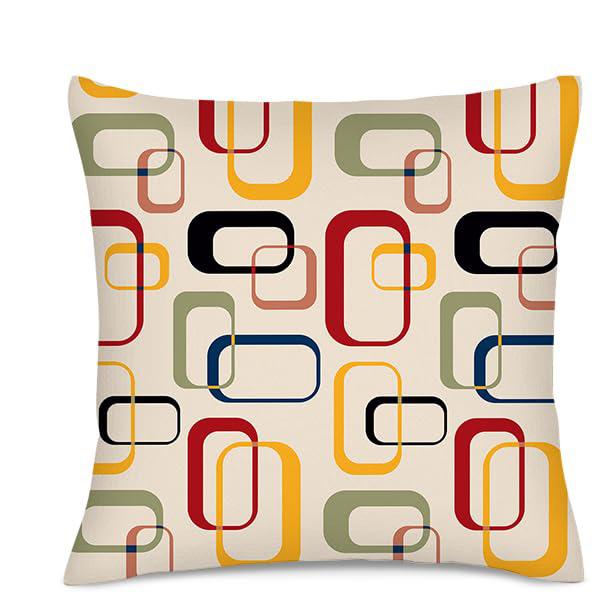 Home Decor Geometric Pattern Digital Print Pillow Covers Pattern Cushion Cover Suitable For Sofa Bedroom Car Pillow Cover