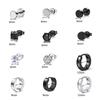 Stainless Steel Hip Hop Men's Fashion Stud Earrings Set - Unique Cross-border Style