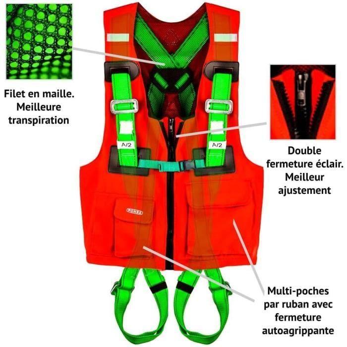Harnais de sécurité anti-chute avec gilet intégré - industrias ponsa
