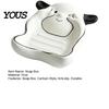 Waterproof Soap Holder Bathroom Box, Puppy Shape Dish, with Kids Raised Drainage Stripes Saver Tray, for Kitchen Washstand Quick Dry