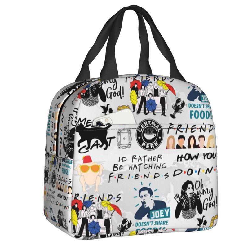 Benutzerdefinierte TV-Show Friends Symbol Lunchtasche Herren Damen Kühlbox Thermisch Isolierte Lunchboxen für Schüler Schule