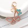 Delicate Butterfly Keychain Rhinestones Key Rings Colorful Key Chain Adornment