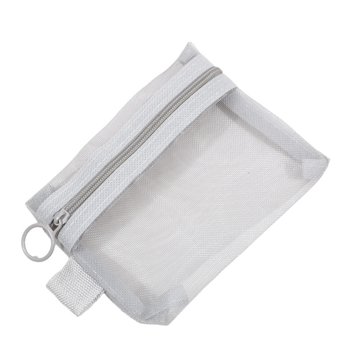 

Портативный автобус ID кредитных карт сумка для хранения небольшой сетчатый мешок для монет кошелек для денег органайзер для кабеля наушников L серый