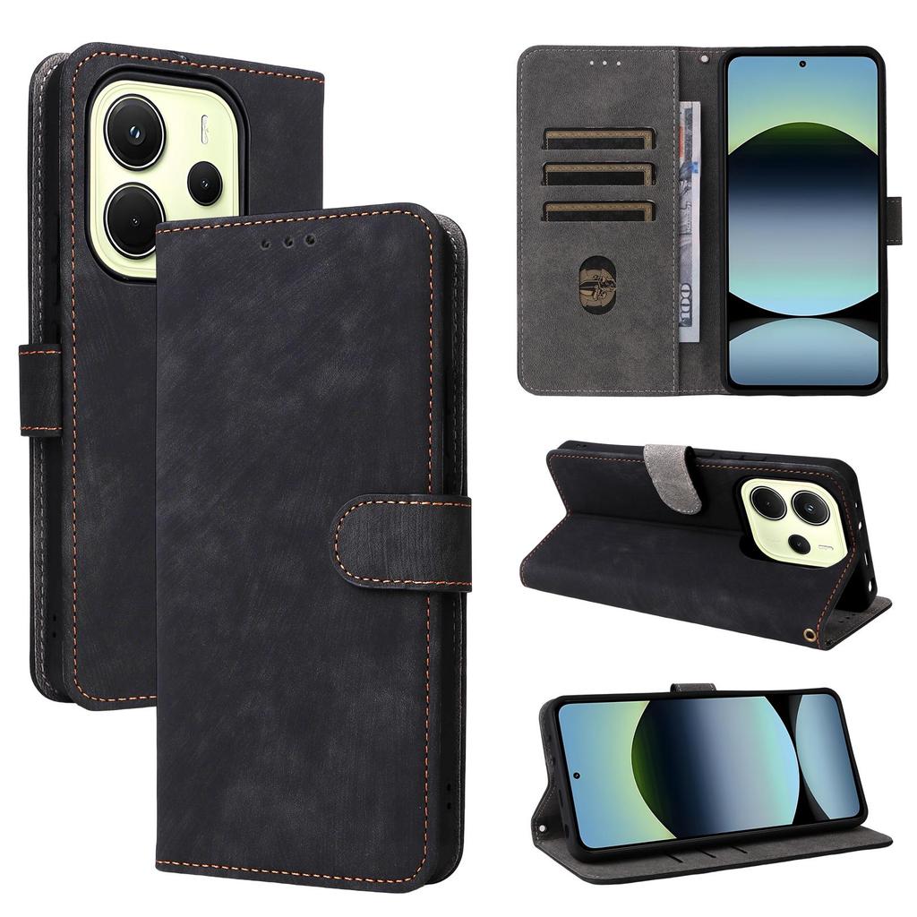 Leather Flip Cover For Xiaomi Redmi Note 14 4G Leather Case Shockproof Wallet Shockproof Bumper Covers