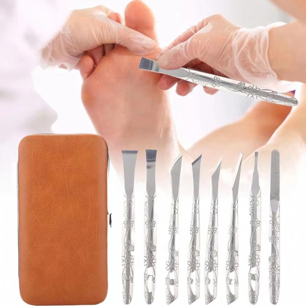 8 Piece Foot Shaver Remover Kit, Stainless Pedicure Tools Set for Dead Skin Removal