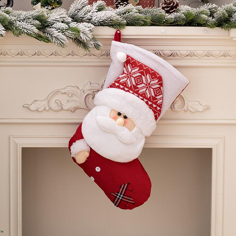 Christmas Sock Gift Bag Christmas Decorative Sock Christmas Eve Christmas Gift Children's Christmas Tree Pendant Candy Bag