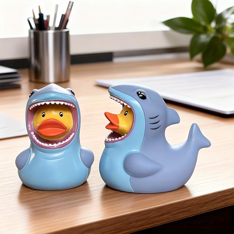 1pc Automotive Decoration - Shark Duck Desk Ornament, Living Room Home Car Dashboard Ornament