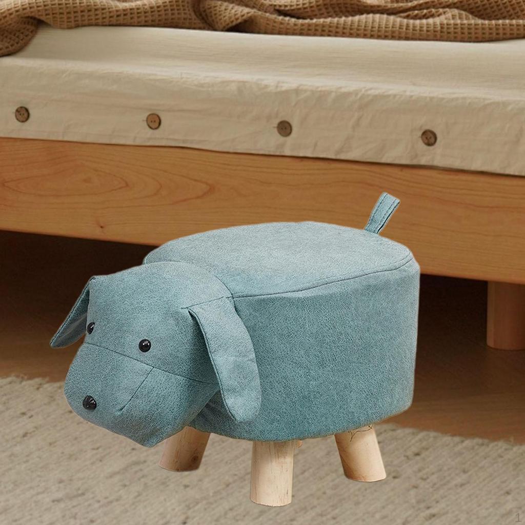 Adorable Kids Animal Print Footstool for Bedroom Decor