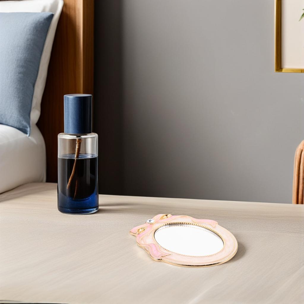 Pocket Makeup Mirror Lightweight Mini Vanity Mirror Portable Makeup Mirror Elegant For Makeup Touchups Travel Portable Use