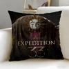 game Clair Obscur Expedition 33 Cushion Cover Soft  EasyWash Pillow Case  Versatile for Couch Bed Travel and Office