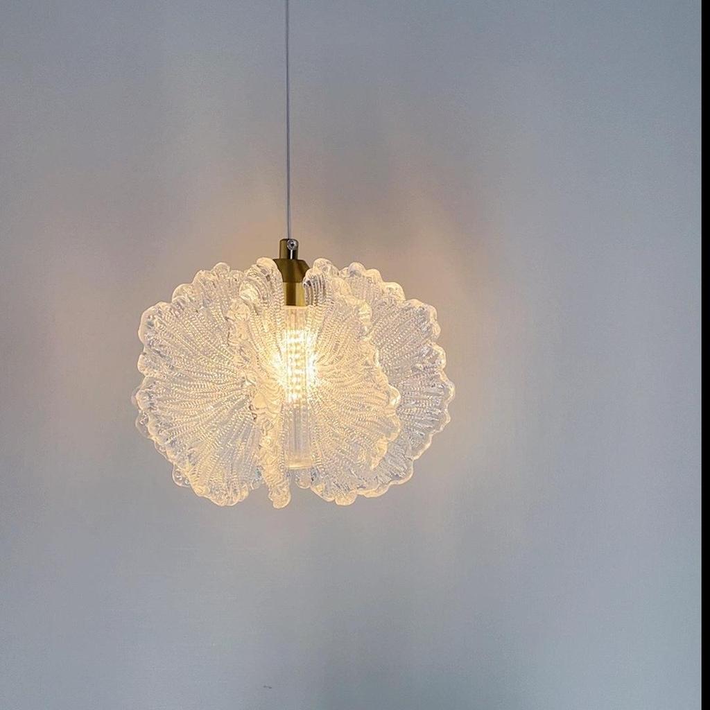 Modern French Cream Pendant Lights: Minimalist Bedside and Hallway Fixtures