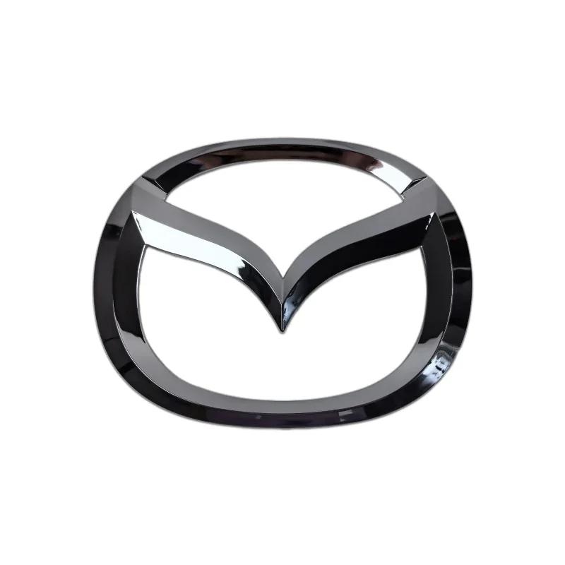 Plastic 14cm Car Front Trunk Emblem for Mazda 5 Logo Buckle Steering Wheel Badge 3D Replaced Sticker Rear Refitting Decoration h3