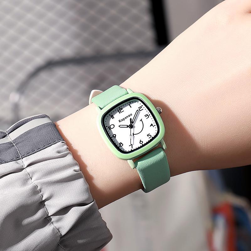 Student-Friendly Ladies' Watch – Square Design with Anti-Drop Strap for Exam Success!