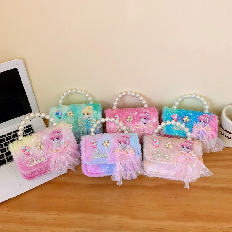 Trendy Mini Pearl Handbag For Children Chic Shoulder Bag With Breathable Material