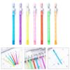 Stackable Pencils Popup Plastic Pencil with Eraser Top Multicolor Translucent Pencil Multipoint Not-Sharpening Pencil