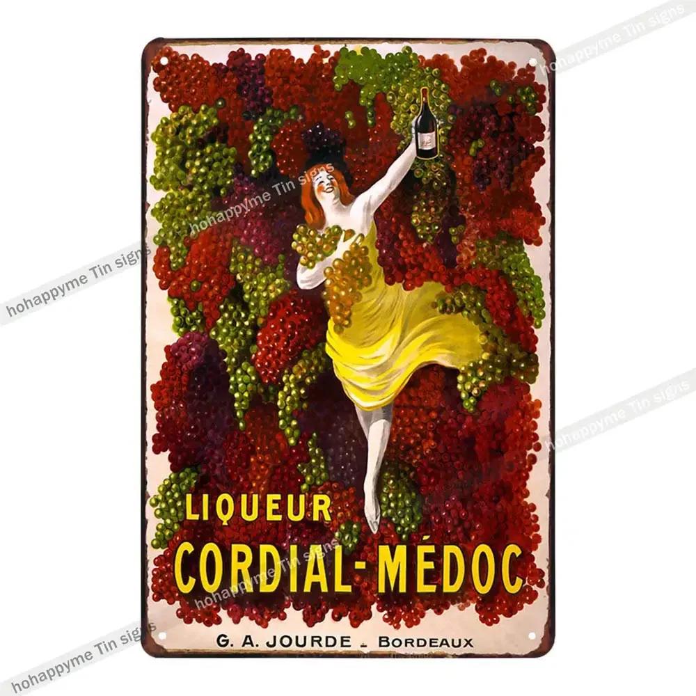 Bar Metall Wandkunst Dekoration Plakette Schilder Champagner Whisky Traube Wein Pub Club Cafe Poster Eisenmalerei Heimdekor 20x30cm