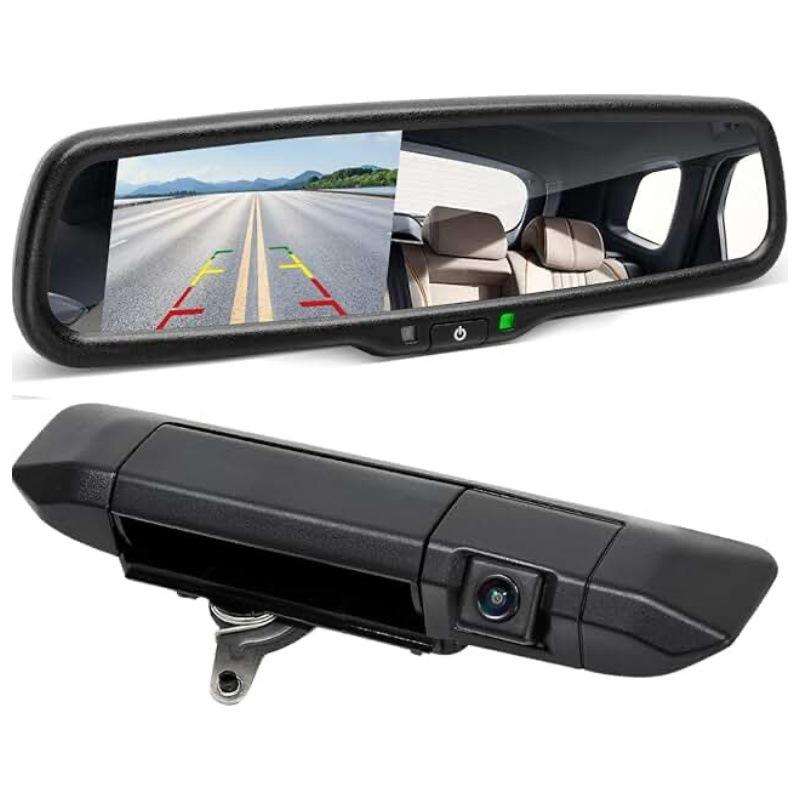 4.3-Inch LCD Rearview Mirror Display and Reversing Camera for 2005-2014 Toyota Tacoma