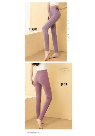 Men's and Women's High Waist Slim Fit Wool Base Layer Pants for Autumn/Winter - Warm Camel Hair Thin Pants