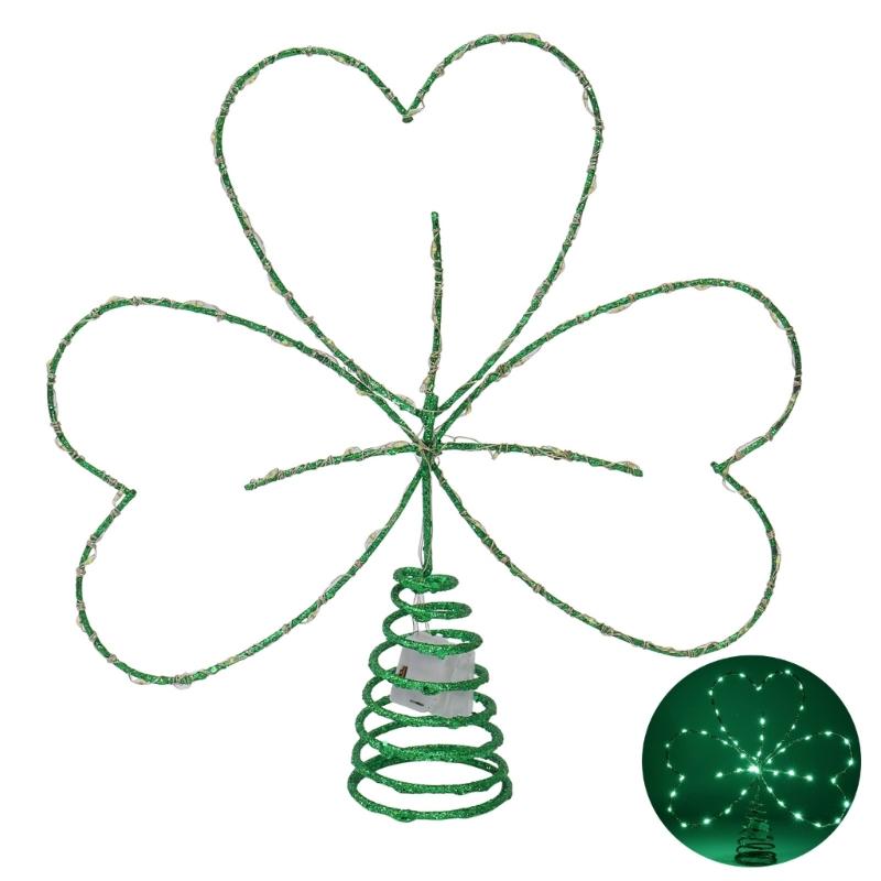 

Festival Green Clovers Ornament With Built In Lighting Festival Accessory Perfect For Holiday Parties And Home Decoration 1