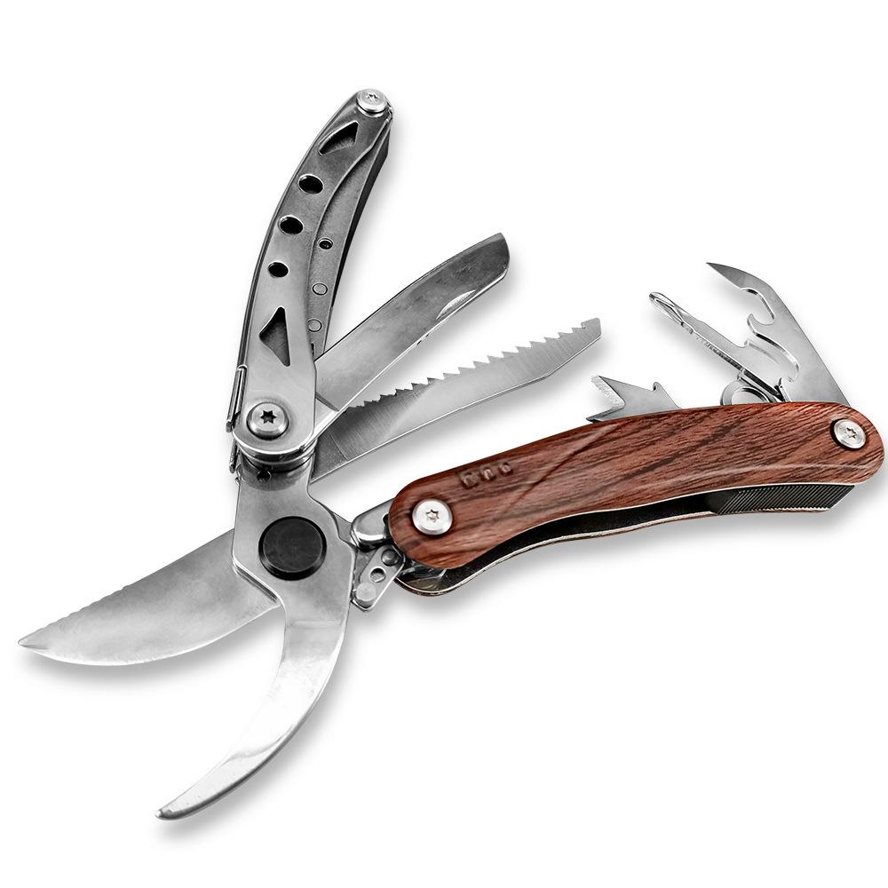 6 In 1 Multifunctional Gardening Duty Tools For Fresh Branches Scissors Hand Pruning Shears With Saw,Bark Shovel And Safety Lock