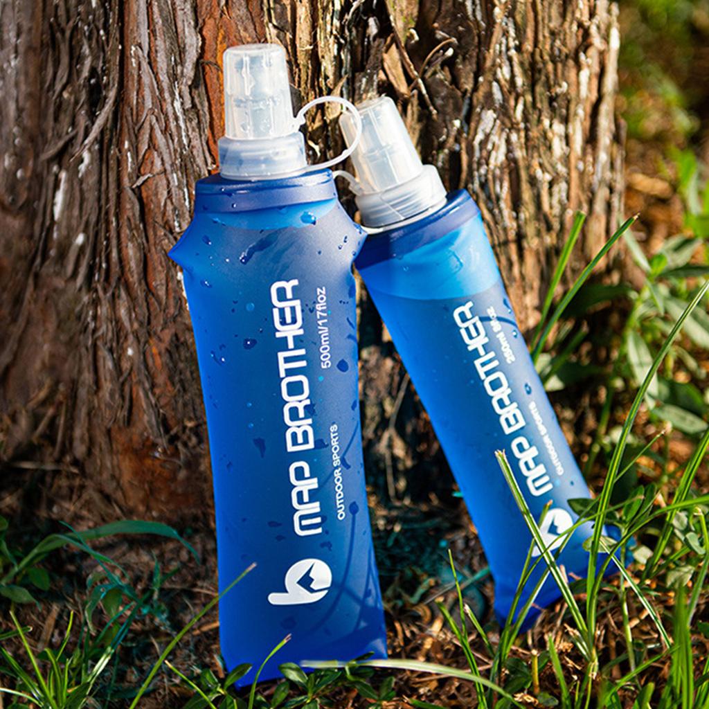 Soft Folding Water Bottle Portable TPU Soft Flask Water Bottle Running Hydrations Pack Outdoor Sport Hydrations Bottle