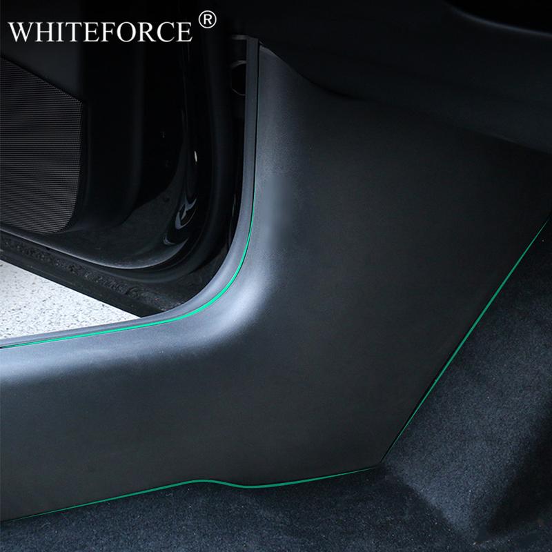 For Tesla Model 3 Highland Front Rear Door Sill Strip Guards Protective Mats Rear Underseat Cushion TPE Anti-dirty Pads