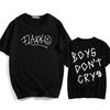 Rels B Flakk Smile T-shirt Boys Don't Cry Letter Graphic Tee-shirt Summer Casual Men/Women Shirt Streetwear Ropa De Mujer