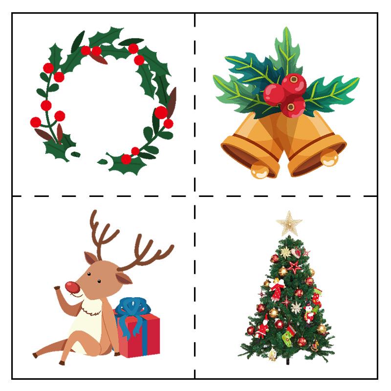 Neue Kinder Weihnachts-Cartoon Tattoo Aufkleber