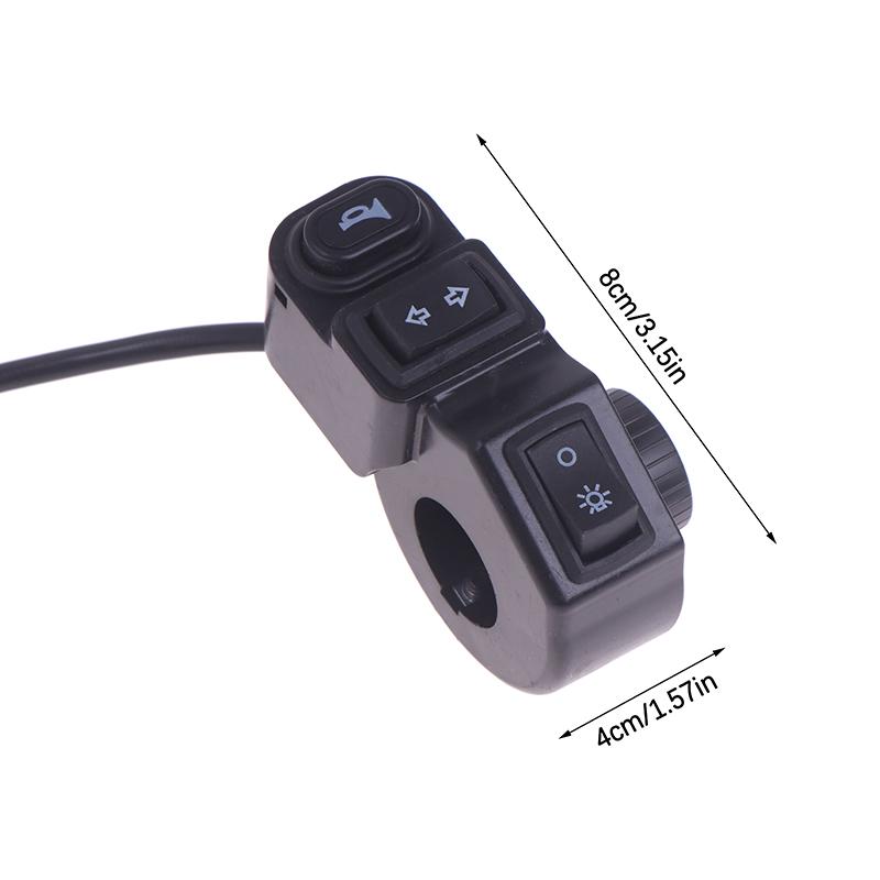 Dc12V 3 In1 Motorcycle Switch Quad Headlights Turn Signal Horn On/Off Button For Bike Scooter Electric Vehicle Moto Handlebar