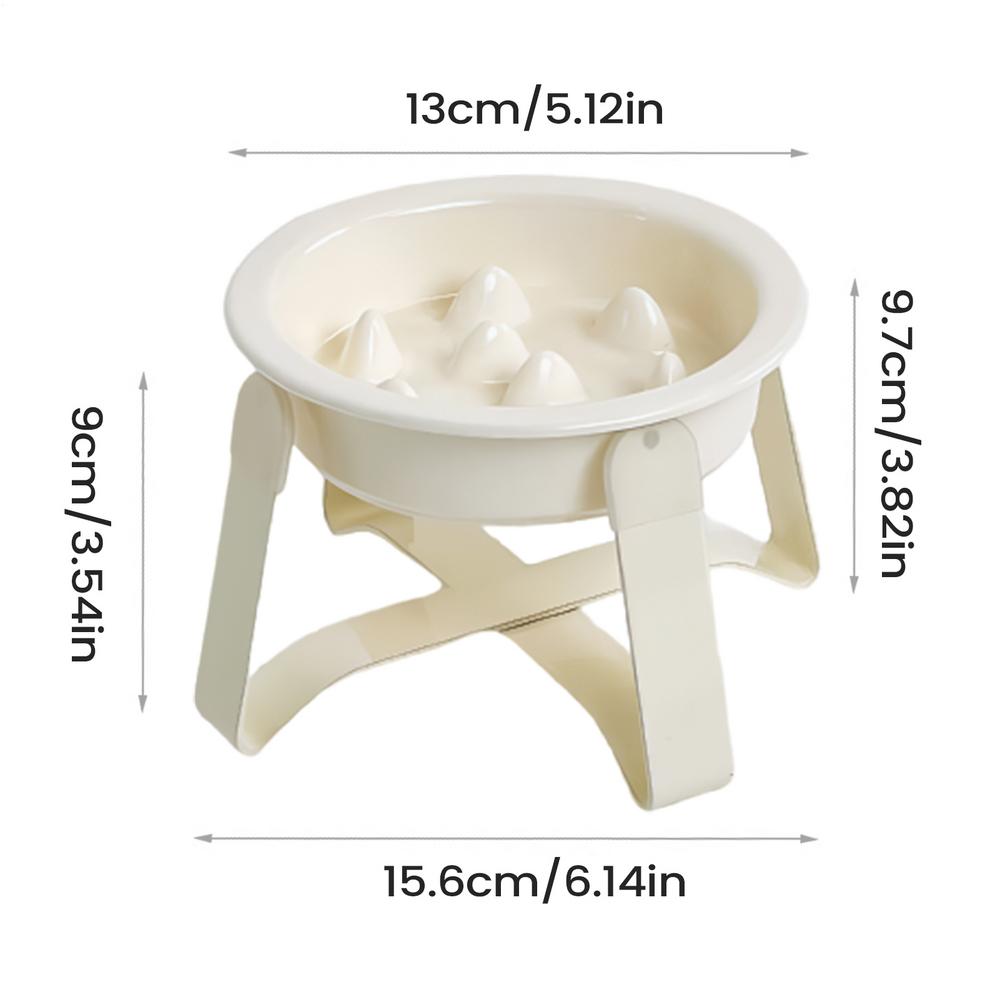 

Slow Eating Dog Bowl Ceramic Metal Dog Puzzle Food Bowl Dish Feeder With Iron Stand For Apartment Daily Travel Dining Kitchen