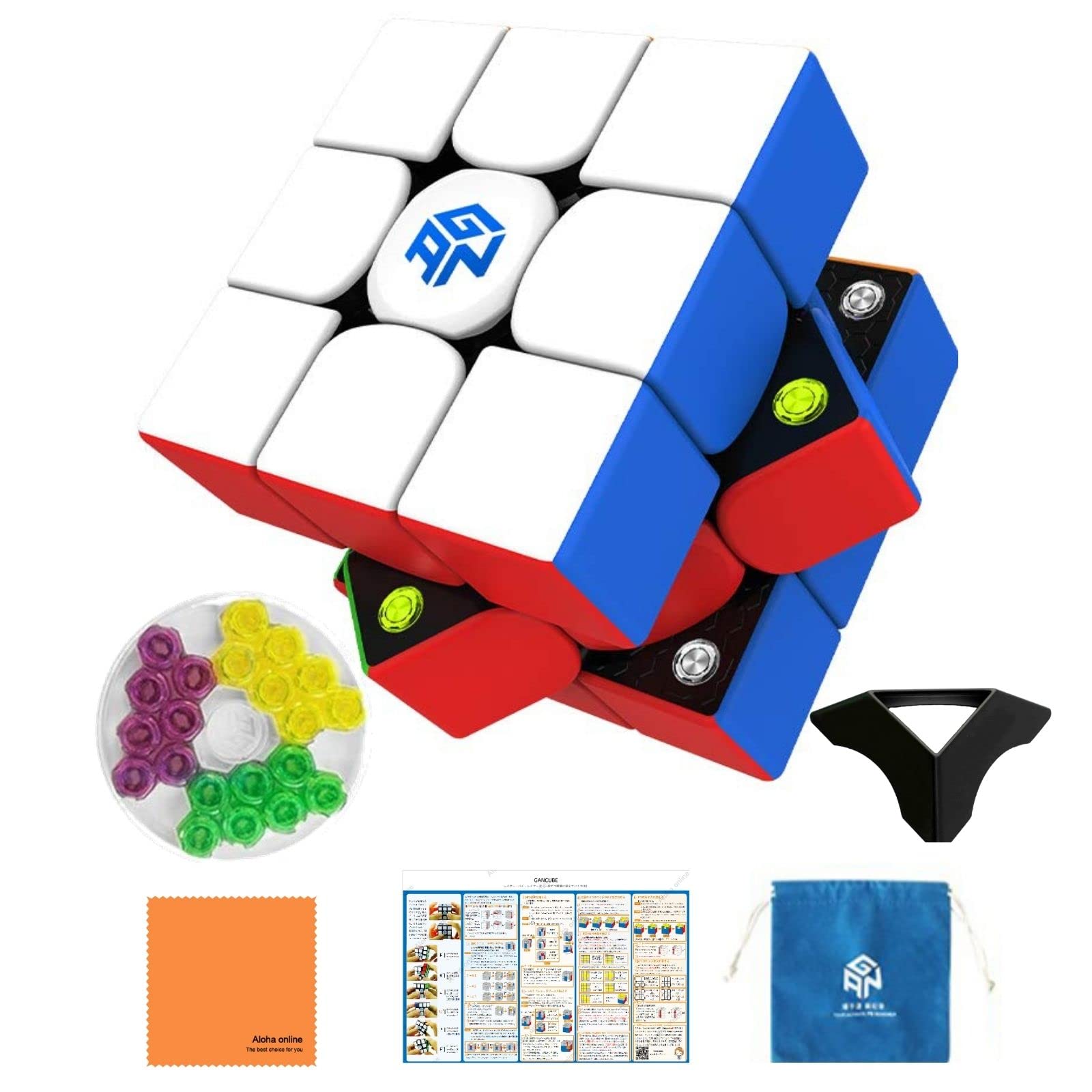 

GAN356M Standard with additional GES 3x3 cube version solution procedure manual stand cleaning cloth for stickerless [Japanese 6-sided & & included]