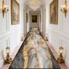 Light Luxury Marble Style Corridor Carpet Europe Decoration Home Easy Clean Runner Rug el Stair Passageway Non-slip Long Mats