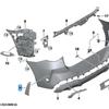 BMW X3L G48 Rear Bumper Trim in Silver (51128087269, 51128087270)