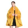 Winter Women's Shawl Cape Fur Collar Large Size Knitting Temperament Elegant Cardigan Loose Jacket