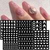 Nail Art Airbrush Sticker Stencil Hollow Heart Butterfly Bear Star French Template Nail Stickers Manicure Tool
