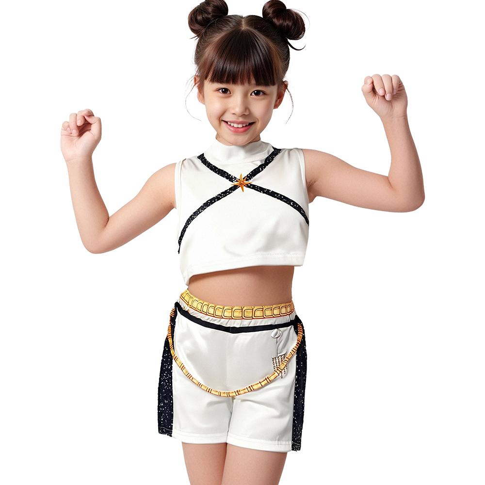 3Pcs Children Girls Rumi Cosplay Costume Idol Star Kpop Group Role-Playing Clothes Anime Stage Performance Costume Halloween Set