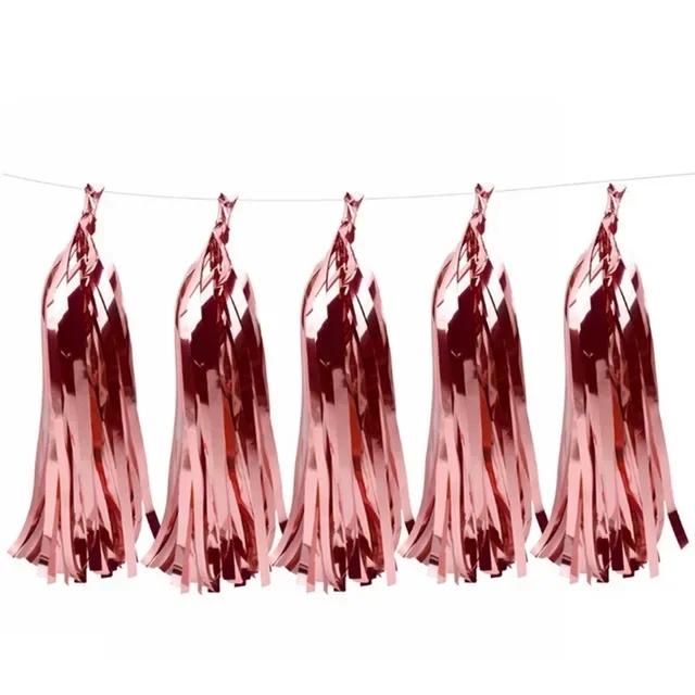 5x Tissue Tassel Garland Paper Banner Party Supplies DIY Kits Wedding Bunting Nursery Decor Baby Shower Party Decoration