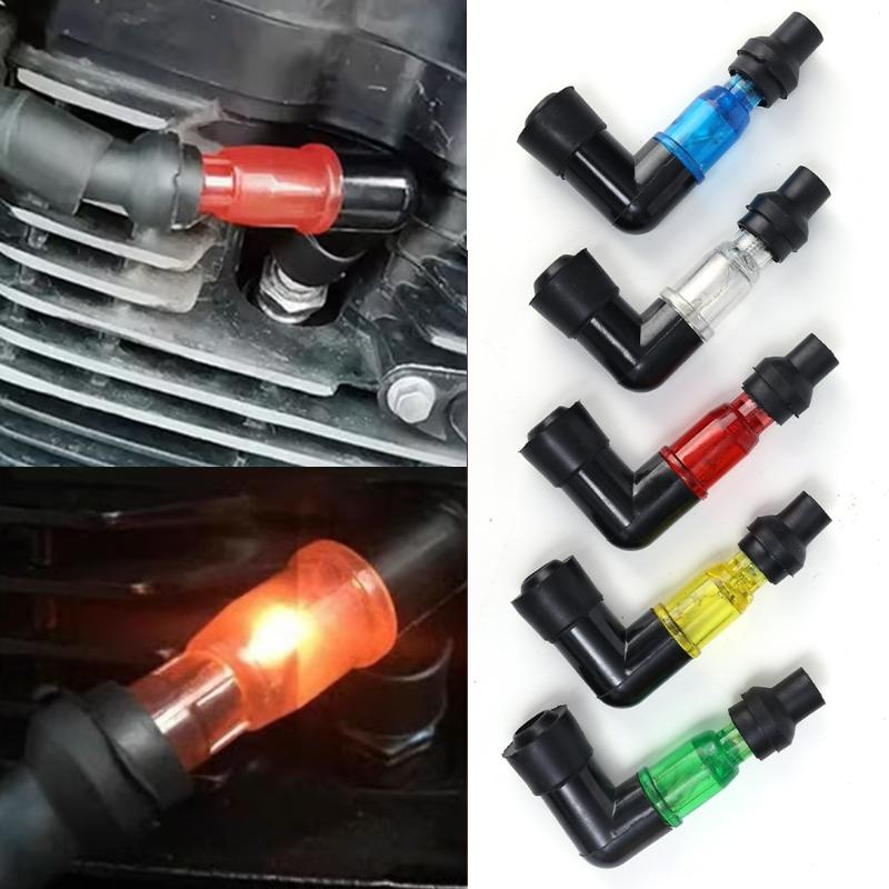 Motorcycle Spark Plug Cap Flashing Ignition Coil High Pressure Cover Universal Modification Accessories for Scooter Motorbike