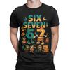 67 Six Seven Italian Brainrot Kids Gaming Meme T Shirt for Men 100% Cotton T-Shirts Round Collar  Tees Short Sleeve Clothes