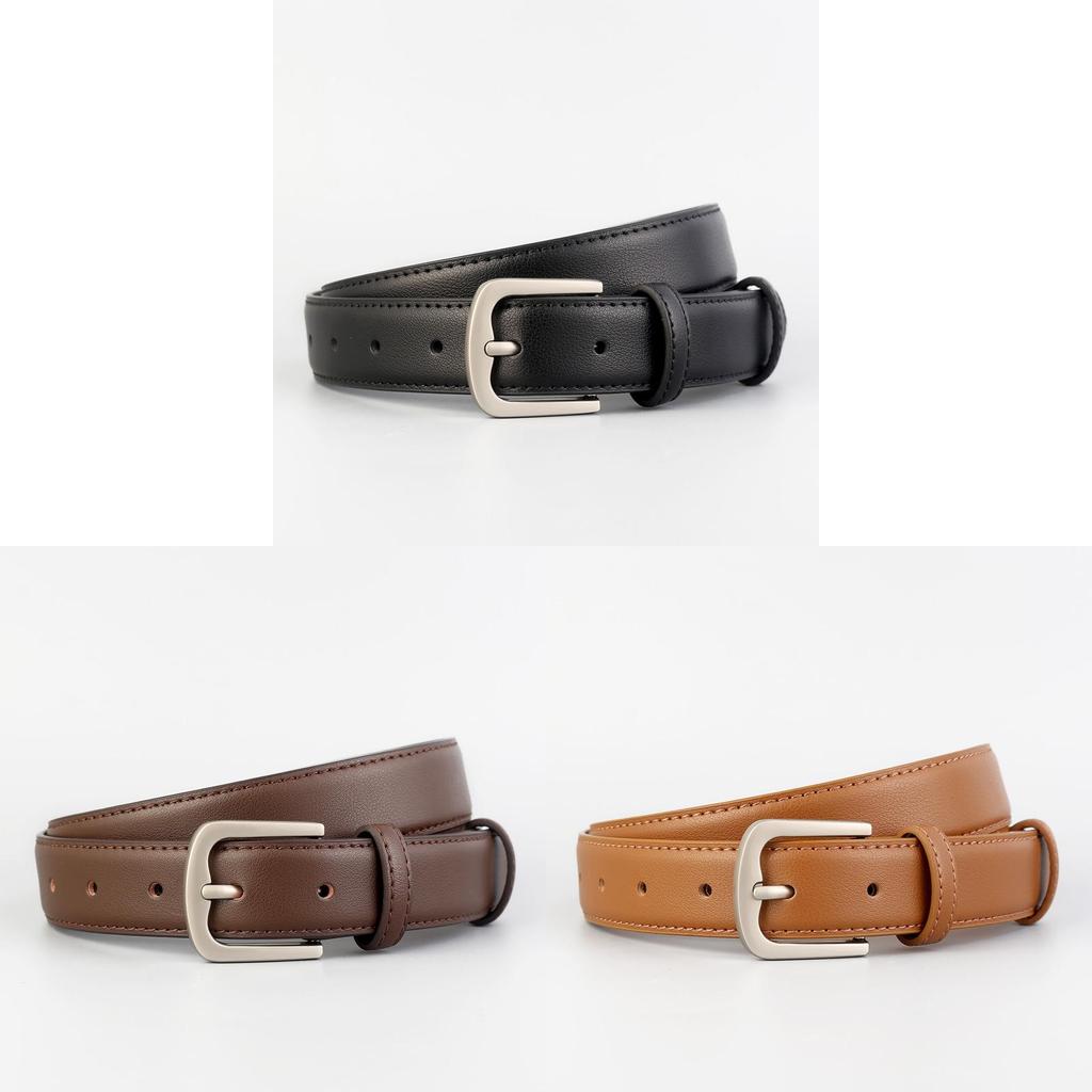 Genuine Leather Lady Belt With Alloy Buckle For Business And Casual Outfits