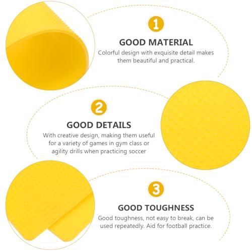 iplusmile 10-Piece Tennis Line Marker Set, 345mm x 70mm, Yellow, Training Equipment, Non-Slip Flat Markers, Soccer, Pickleball Court Tape, Court Line