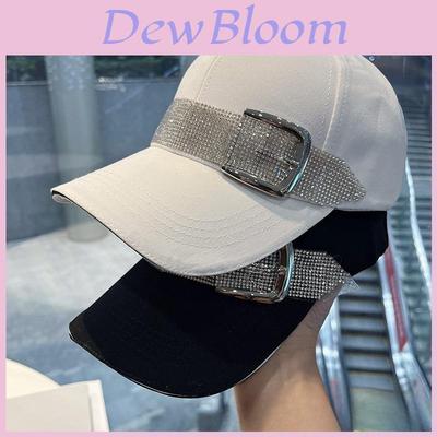 Casual Baseball Cap With Rhinestone Embellishments And Sun Protection For Spring Summer Wear