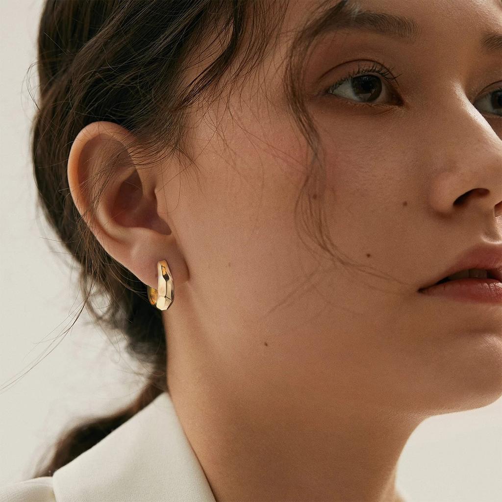 9 Paare Auffällige Vergoldete Clip-Ohrringe Chunky Creolen Design Ohrschmuck für Frauen Nicht durchstochene Ohrringe