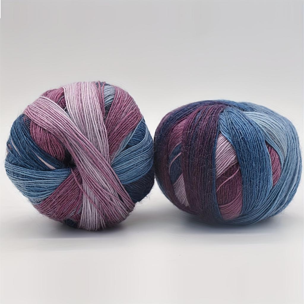 6pcs Gradient Chunky Wool Yarn for Blankets Super Bulky Bundle (600g) - Extra Thick & Soft Hand Knitting Yarn for Cozy DIY Winter Projects