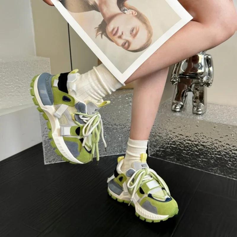 Fashion 2024 New Sneakers Platform Flat Shoes Woman Shoes Fashion Casual Ladies Chunky Sneakers Women Jogging Shoes Zapatos