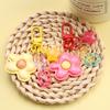 Shiny Five Petal Flower Star Keychain Candy Color Alloy Bag Charm Accessory Decoration For Women Girls Lady