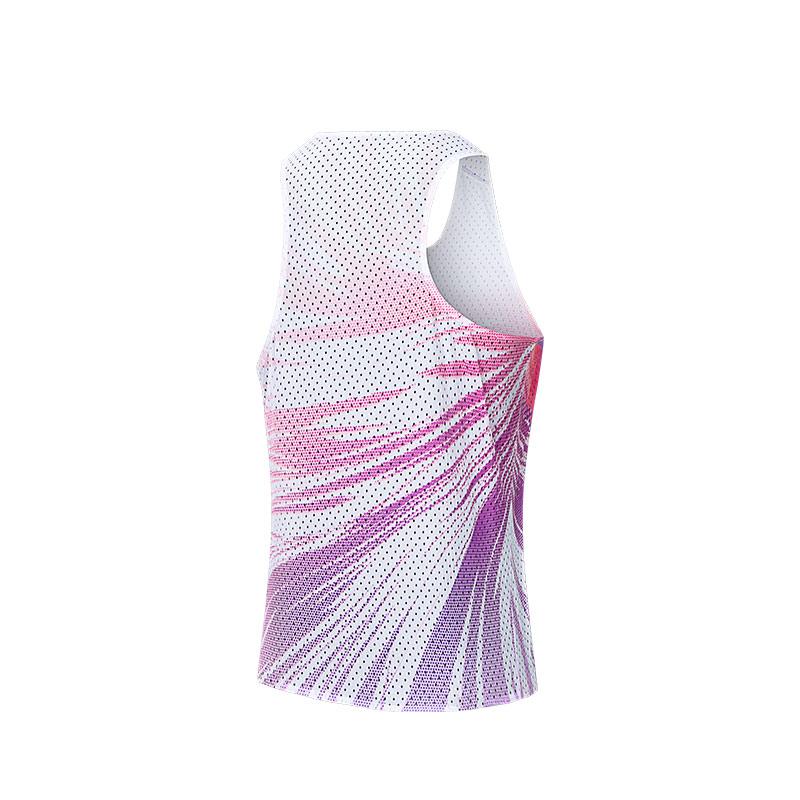 Anta Logo Knitted Running Sports Round Neck Sleeveless Vest Women Tops Palace-Purple Printed 162445101-2