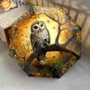 1 PC Automatic Folding Umbrella - Owl Moon Night Pattern, Portable & Foldable Design with 8 Ribs, Christmas Birthday Gifts