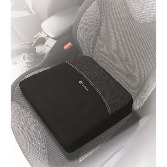 Coussin Correcteur Assise Auto En Mousse 38,5 X 32 X 7/4,5 Cm - KINE TRAVEL - Développés Et Testés Avec Un Kiné