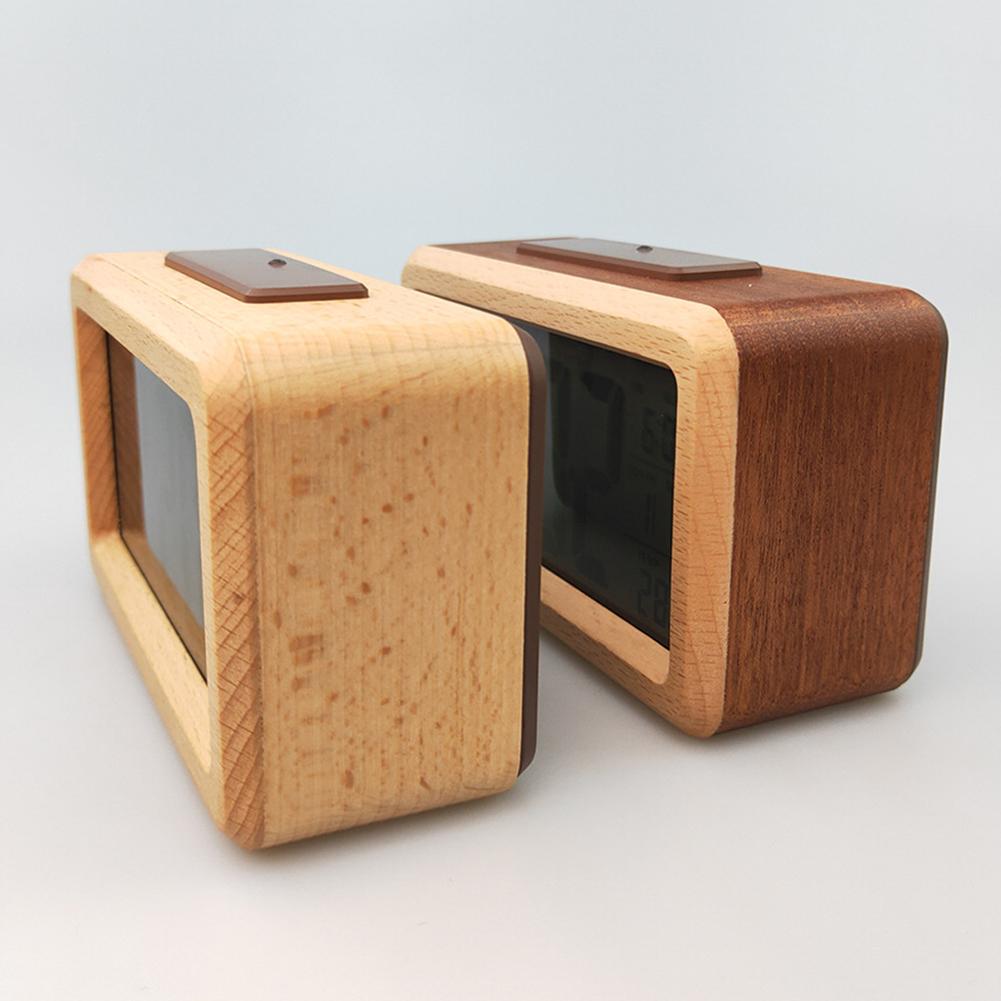 Light-Sensitive Clock Wooden Alarm Clock User-friendly